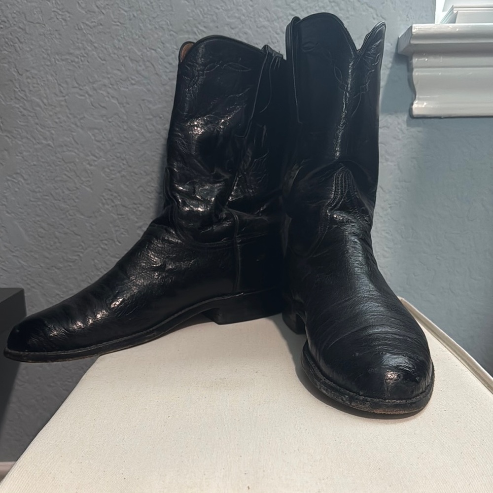 Lucchese Men’s  Black Western Cowboy Boots
